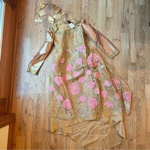 Disney Maleficent Movie Aurora Coronation Gown Girls Classic Costume Medium 7/8